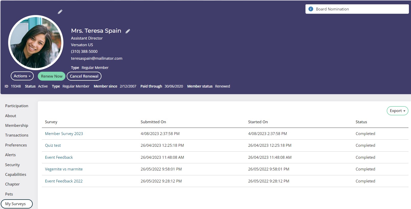 SurveyBuddyContactProfileAnswers